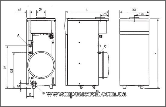 Газовий котел Baxi Slim: габаритні розміри Газовий котел Baxi Slim: габаритні розміри